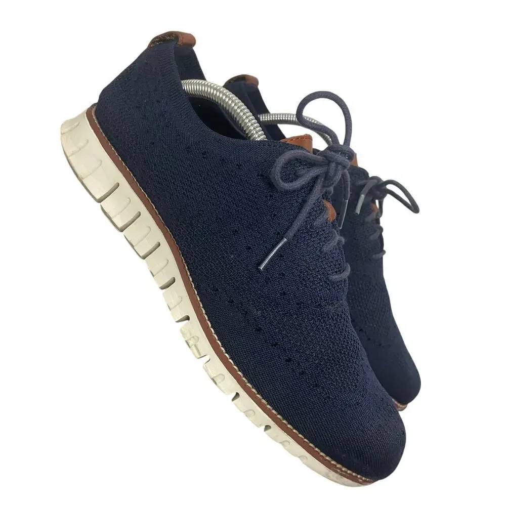 COLE HAAN OXFORDS SHOES STITCH LITE ZEROGRAND NAVY BLUE SZ 9 KNIT NORMCORE